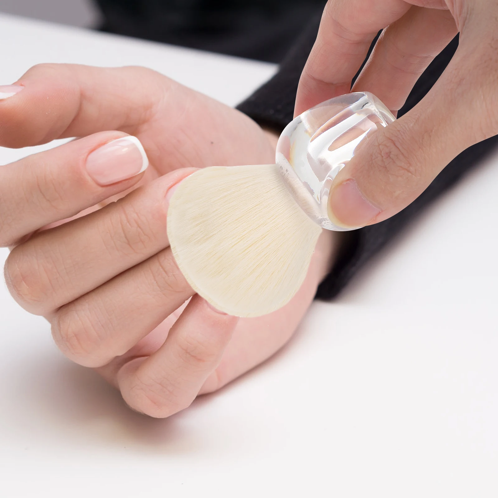 

Nail Dust Brush Acrylic Fiber Durable Manicure Cleaner Lightweight Prevent Detachment Home Professional Use Nail Art Gift