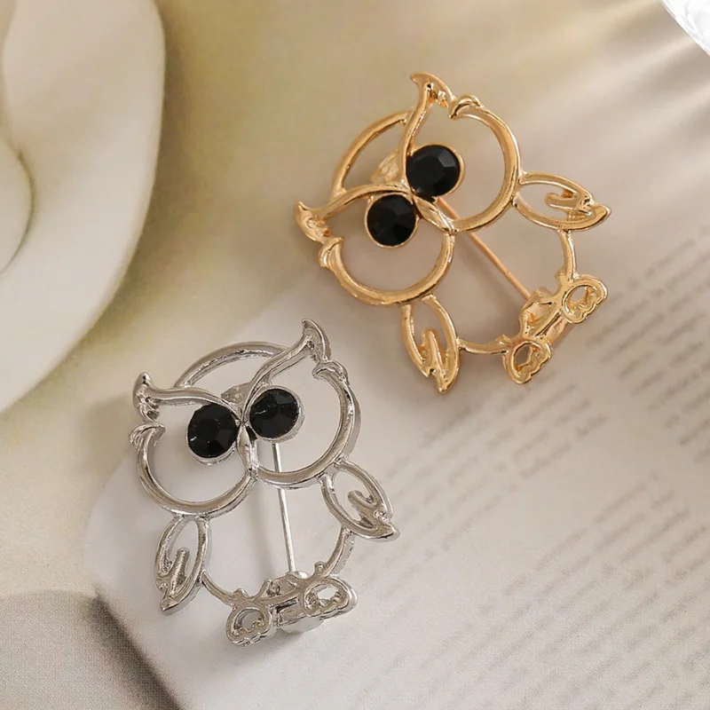 Exquisite Owl Animal Brooch Texture Animal Lapel Pin Fashion Jewelry Accessories Gift