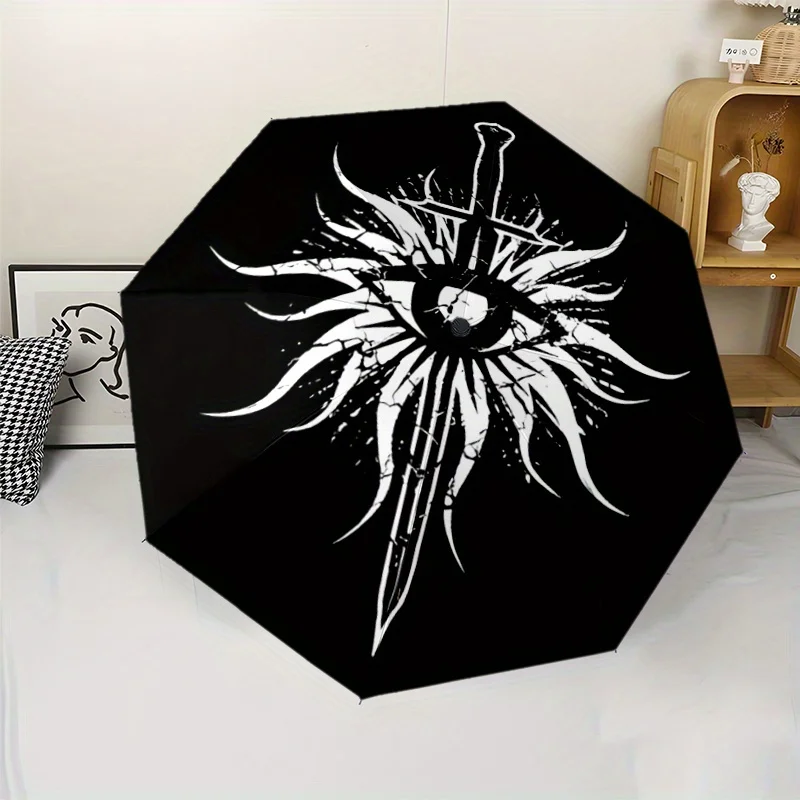 

Зонт с рисунком глаз, 1 шт., легкий и портативный, с 8-спицевой железной рамой, идеально подходит для путешествий на природе, ежедневного использования, на дни рождения, Рождество, Новый год.