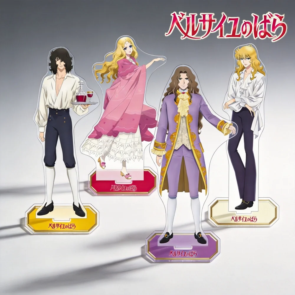 Chaveiro de Acrílico Anime A Rosa de Versalhes 2026 Novo Estilo Real Oscar Antoinette Andre Fersen Figuras Decoração Merchandising
