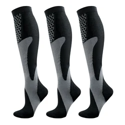 YUEDGE Mens Compression Socks Knee High Lightweight Cycling Running Athletic Socks Circulation Support Socks for Nursing