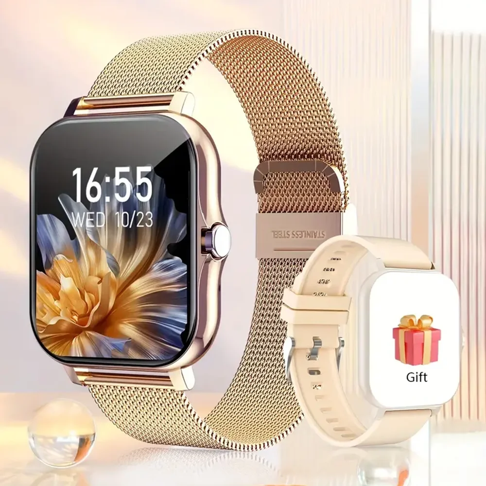 ساعة ذكية كاملة تعمل باللمس، ساعة رياضية ذكية متعددة الوظائف، يمكن أن تذكير بالمكالمات والرسائل ووظائف أخرى