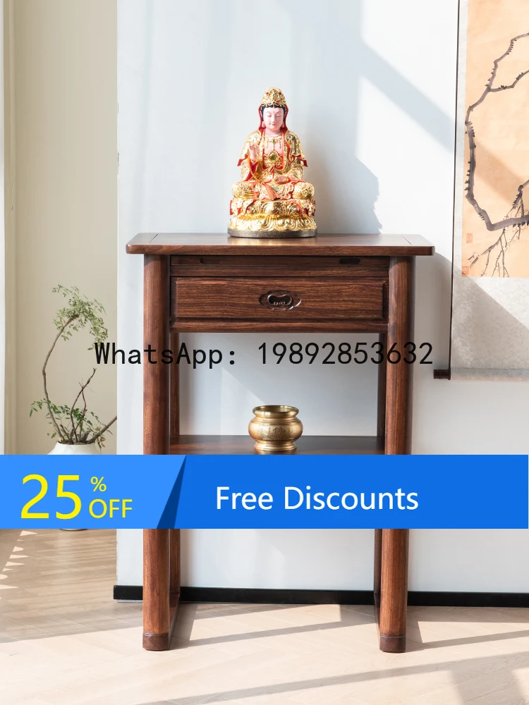 

YFY Buddhist Altar Cabinet New Chinese Style Solid Wood Incense Home Altar Incense Case Offering Table Simple Buddhist Table