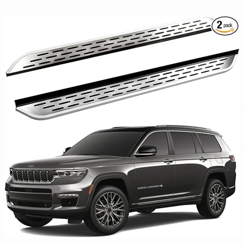 2PCS Running Boards Side Steps Nerf Bars Side Pedals Aluminum Protector Fits for Jeep Grand Cherokee L 2022-2024 (CKL)