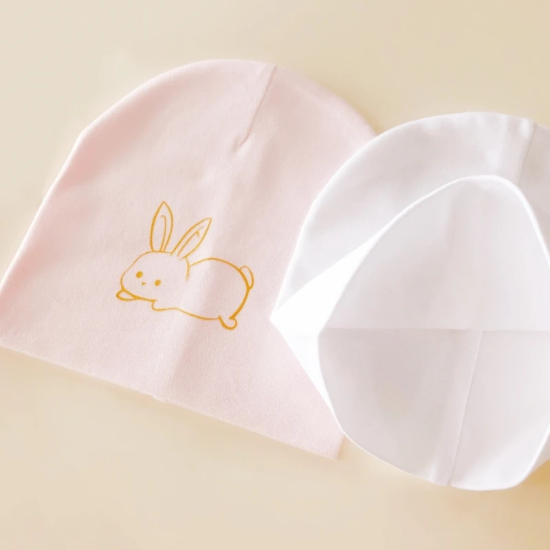 Baby Girls Cotton Cartoon Rabbit Beanie Hat Infant Cap for Newborns