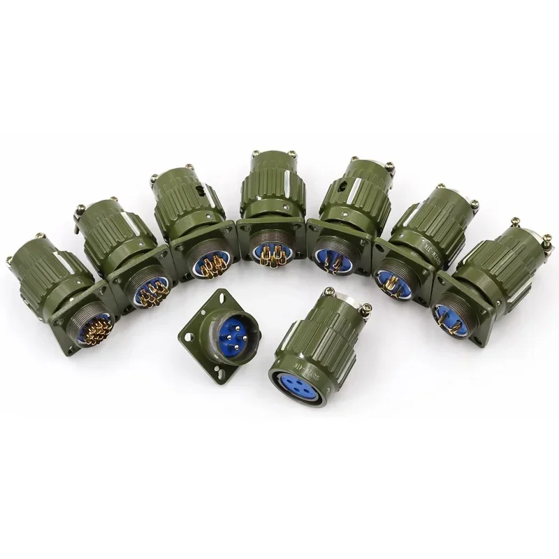 Y2M/YP21 High Quality Connector 2/3/4/5/7/10/14/16 Pin Aviation Plug Sockets Copper Needle Gold Plated Pins