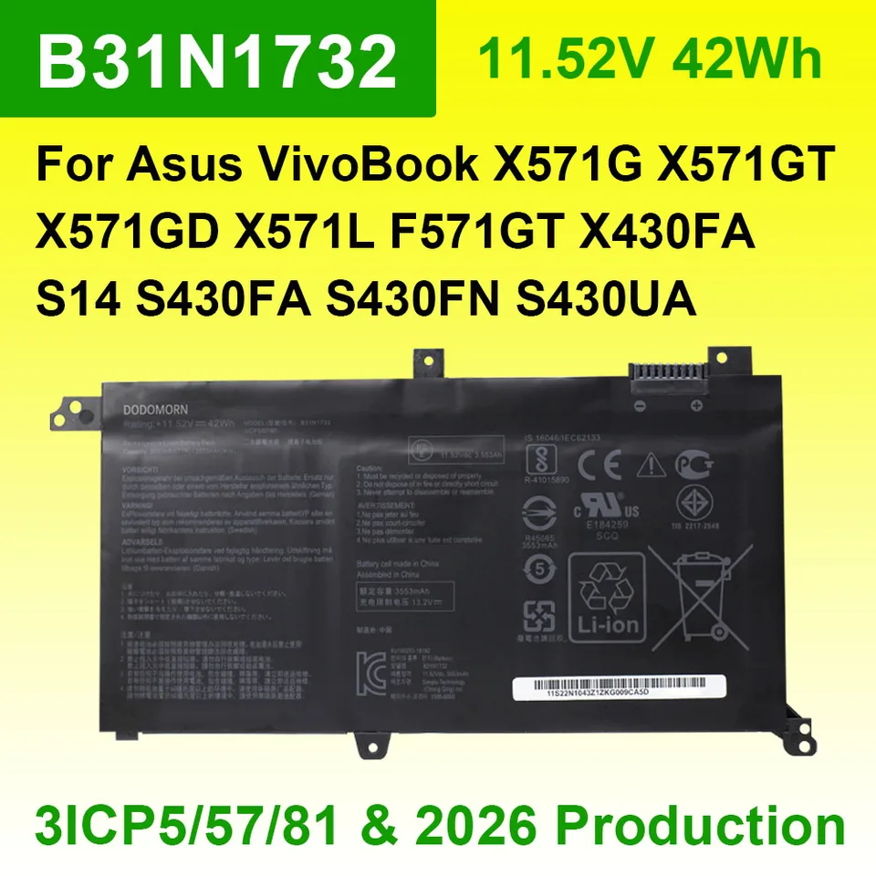 B31n1732 Trovaprezzi BATTREVO B31N1732 Batteria Per Asus Vivobook S14 S430FA S430FN S430UA B31n1732 Trovaprezzi BATTREVO B31N1732 Batteria Per Asus Vivobook S14 S430FA S430FN S430UA
