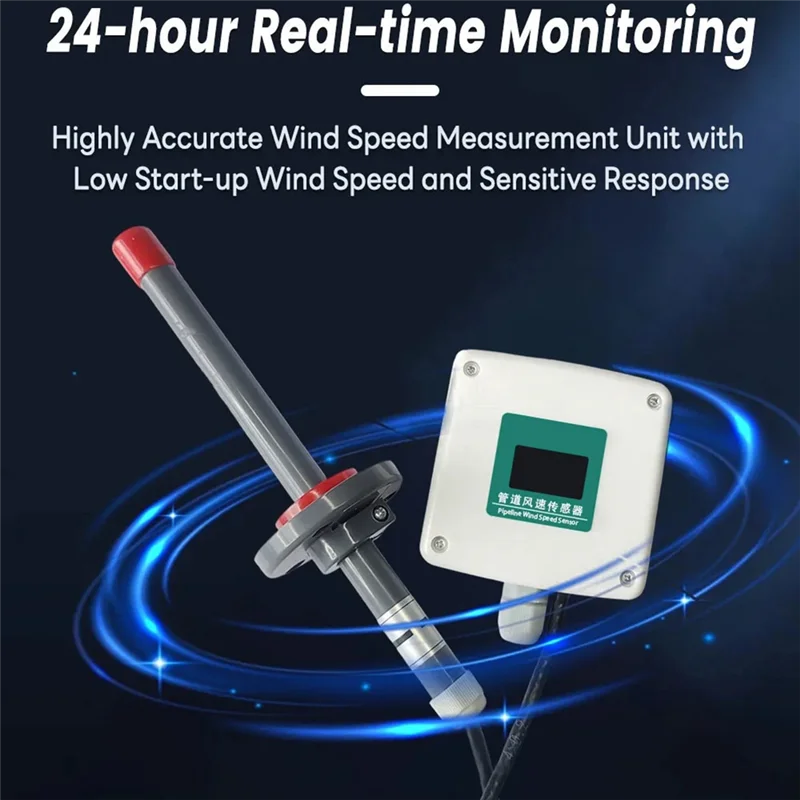 A003 0-30 متر/الثانية أنابيب سرعة الرياح الاستشعار عالية الدقة السباكة سرعة الهواء قياس حجم الكاشف الارسال