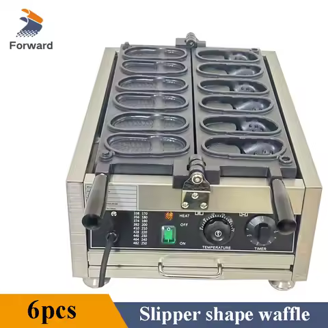 6pcs Shoes Shape Waffle Machine Electric Funny Shoes Pattern Cake for Kids Customization Mold