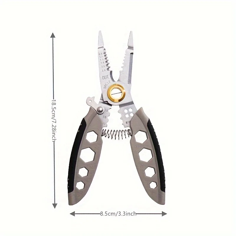 

Electrician Multitools Wire Stripper Cutter Durable Metal Ideal For Cutting Splitting Winding Hardware Hand Tools