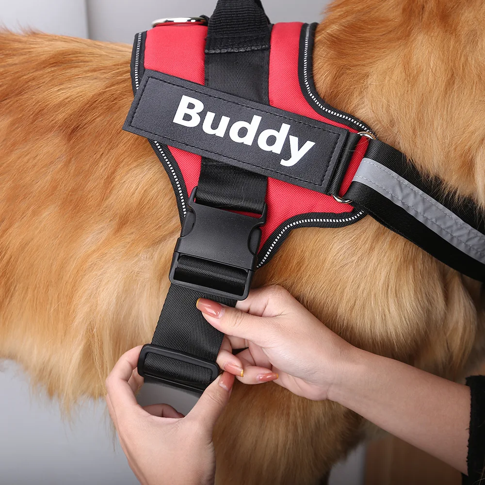 Personalized Dog Harness Reflective Breathable Pet Vest For Small Large Dog outdoor Walk Training Accessories honden accessoires