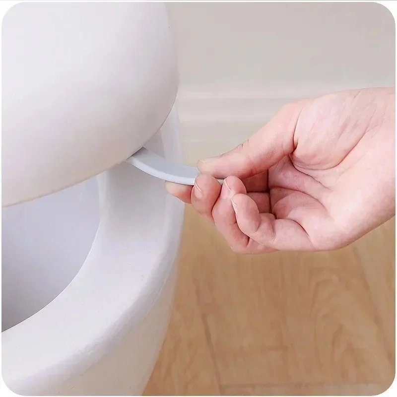 2PCS Toilet Seat Cover Sticking Lifter Handle Avoid Touching Hygienic Clean Lifting Sticker Tool Bathroom Supply