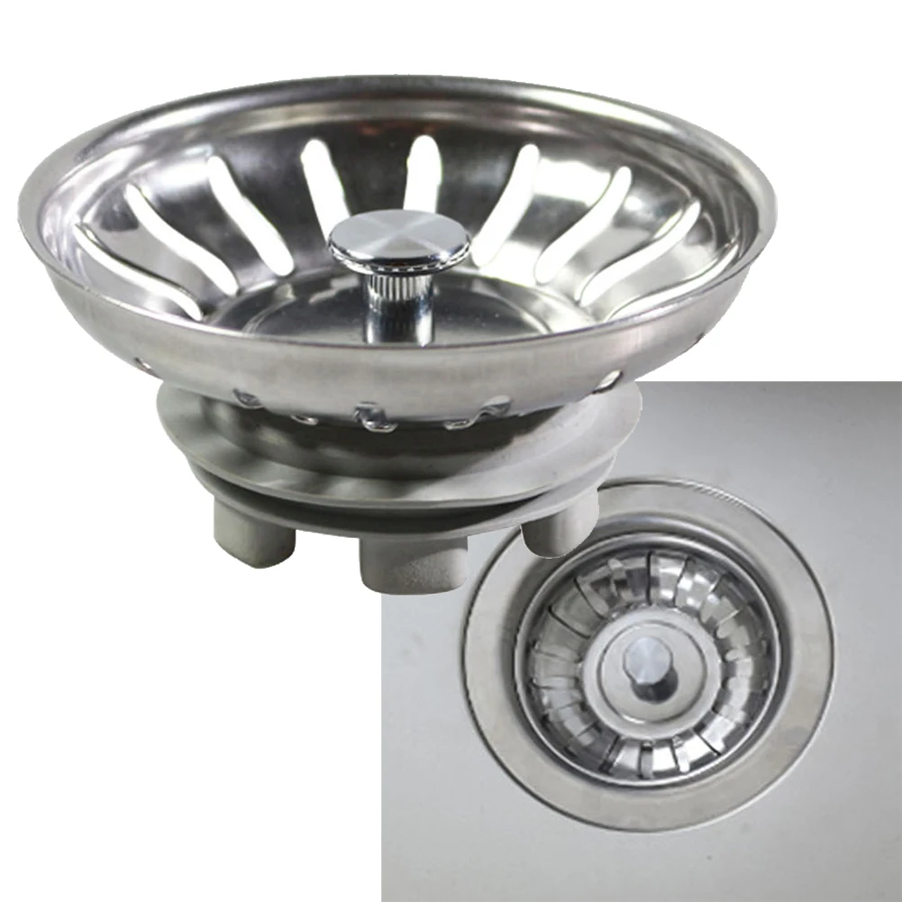Kitchen Bathroom Sink Drain Filters Stainless Steel Strainer Waste Rubber Seal For McAlpine BSKTOP Sink Stopper Sink Accessories