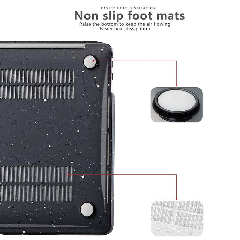غطاء كمبيوتر محمول لامع ل 2025 ماك بوك اير 13.6 M4 حافظة ماك بوك اير 15 M4 رقاقة حافظة ماك بوك برو 14 M4 برو 16 M3 M2 M1 Pro 13