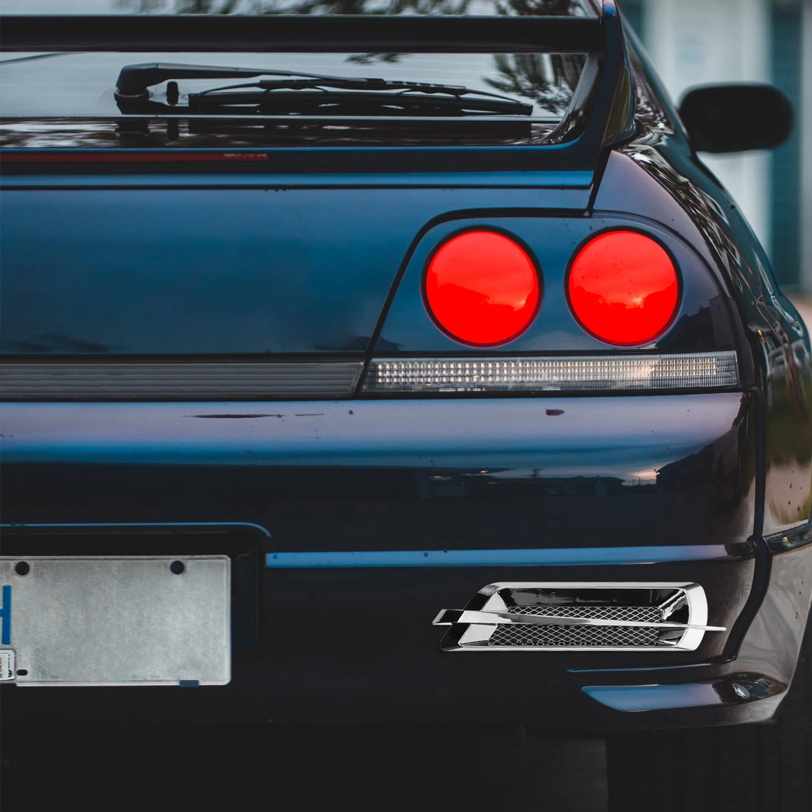 

1 пара автомобильных вентиляционных отверстий, стильная накладка из АБС-пластика для простой установки, современное обновление интерьера, декоративная боковая решетка капота