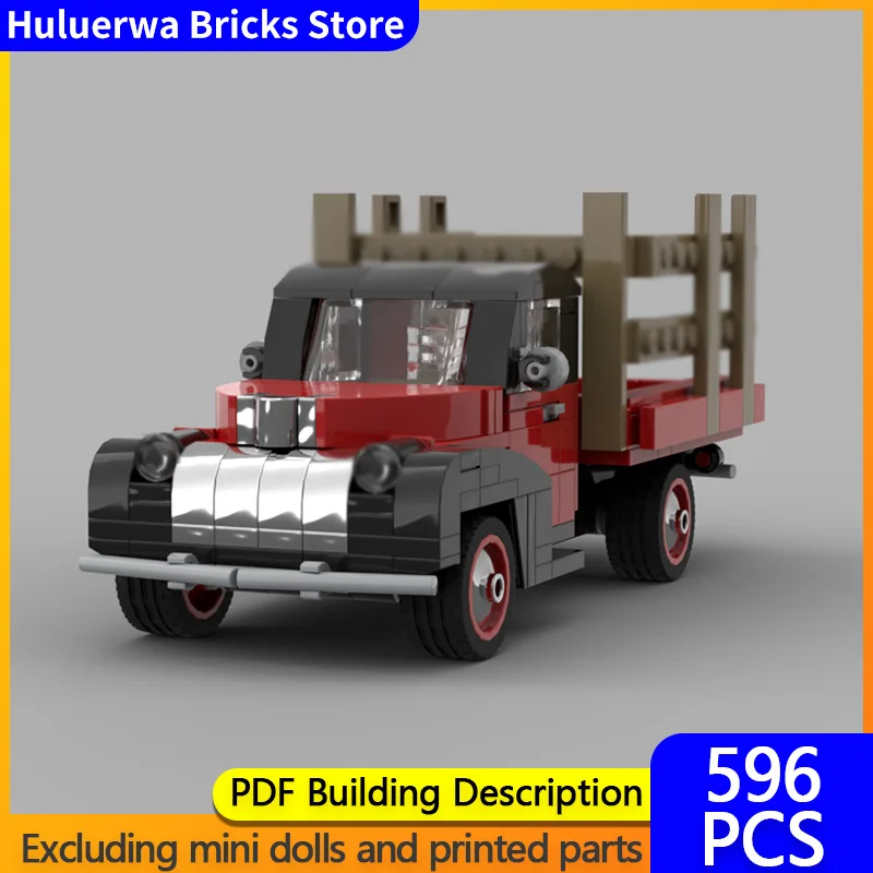 

Speed Racing Car Model MOC Building Bricks American Retro Pickup Truck Modular Technology Gifts Holiday Assemble Children Toys