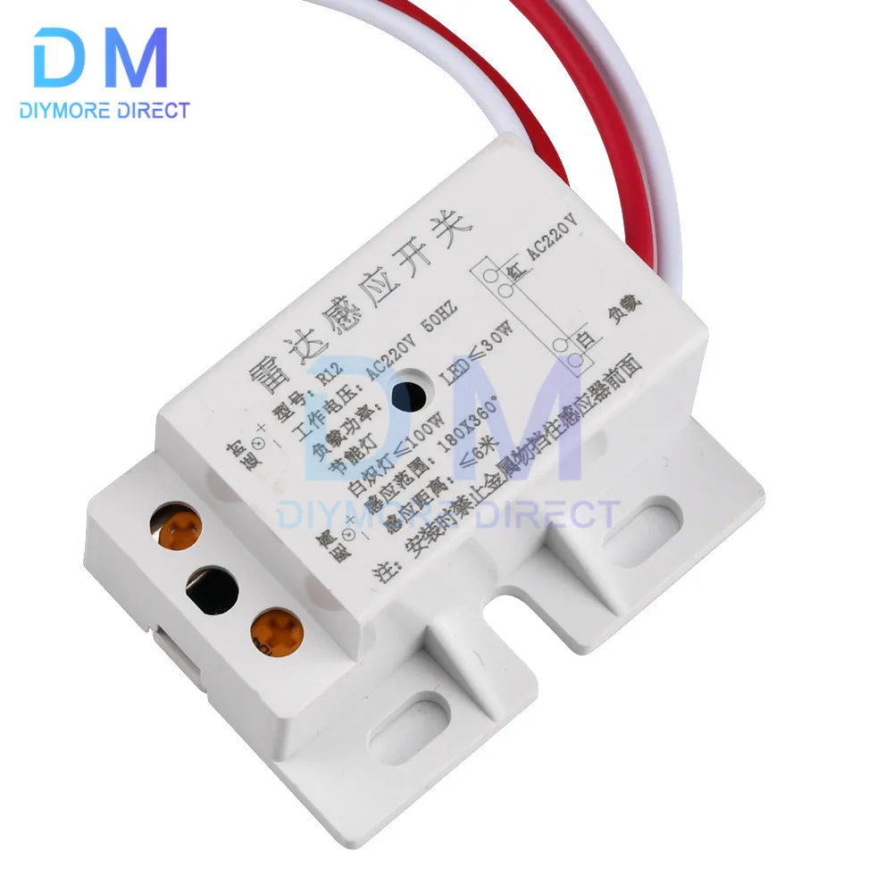 AC 220V Microwave Radar Sensor Switch Human Body Motion Induction Sensor for LED Light Sensors Switches