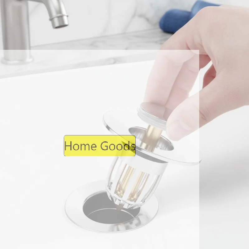1/3Pcs Universal Rebound Drain Plug, Water Leakage Plug In Hand Basin, Hair Collector In Bathroom Sink Filter, Easy To Push.