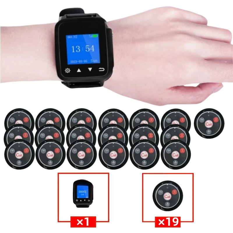 Intelligent integrated wireless restaurant watch call system employee management function