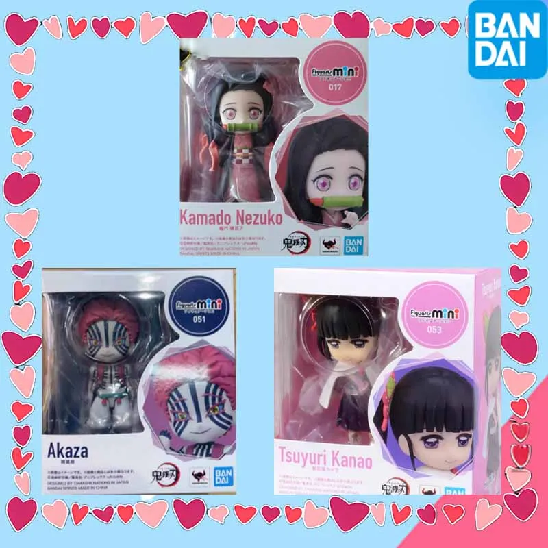 

IN STOCK BANDAI Original Figuarts Mini Akaza 051 Little Nezuko 052 Tsuyuri Kanao 053 2.Anime Action Figures Toys For Boys Gift