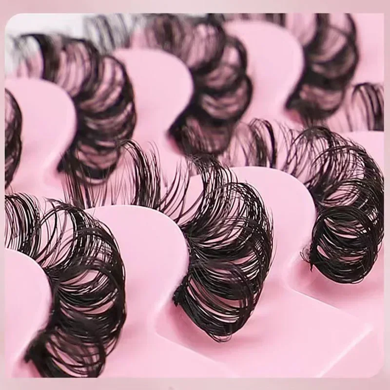 10Pairs 3D Mink Lashes russian strip lash Dramatic False Eyelashes Faux Cils Makeup Wholesale Fake Eyelash Extension maquiagem