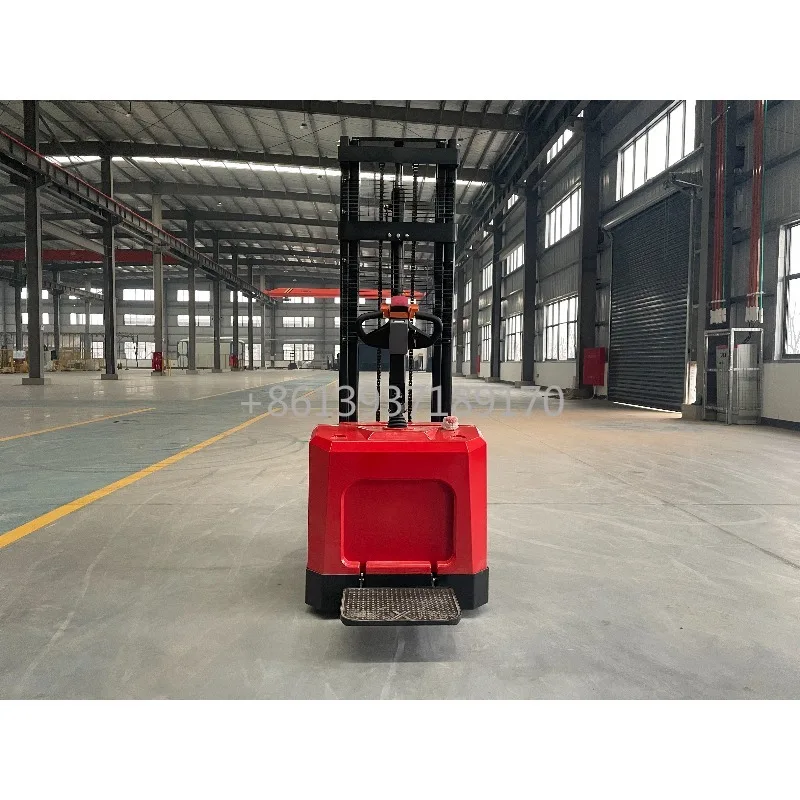 ES-16AS 1.5T 2T Capacity 3m Lifting Height 24/48V Stand-on Electric Stacker Forklift Electric Pallet Stacker