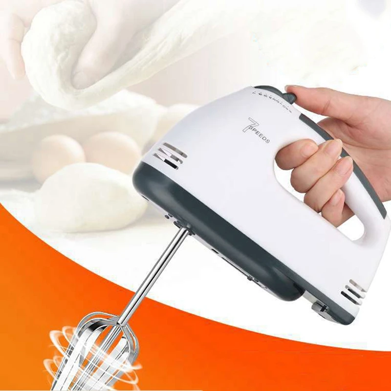 Electric Egg Beater Automatic Hand Mixer Blender 7 Gear Baking Whisks Whipped Cream Mixer Handheld Stirrer