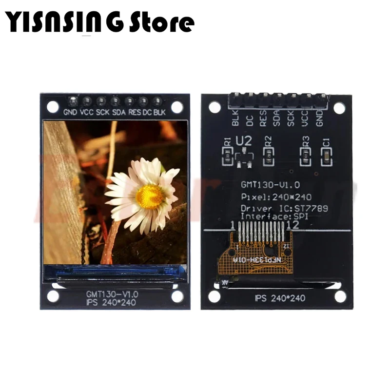 0.96 / 1.3 นิ้ว IPS 7P SPI HD 65K สี LCD โมดูล ST7735 ไดรฟ์ IC 80*160 (ไม่ใช่ OLED) สําหรับ Arduino