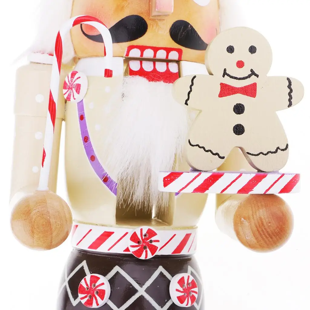 Christmas Nutcracker Figurines Handmade Wood Walnuts Puppet Decor Holiday Table Ornament for Home and Gift
