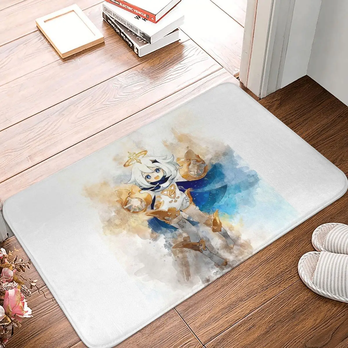 Paimon Genshin Impac Anti-slip Doormat Floor Mat Dust-proo Carpet Rug for Kitchen Entrance Home Bedroom Footpad Mats