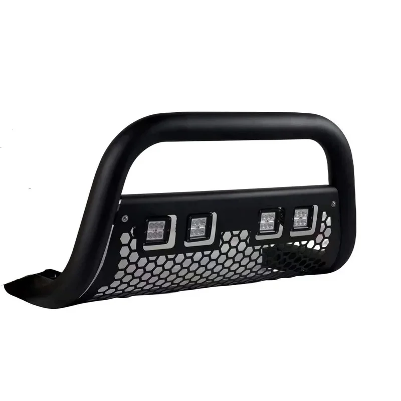 High Quality Powder Coated Black Front Bumper  Auto Off Road Protective Modification Parts