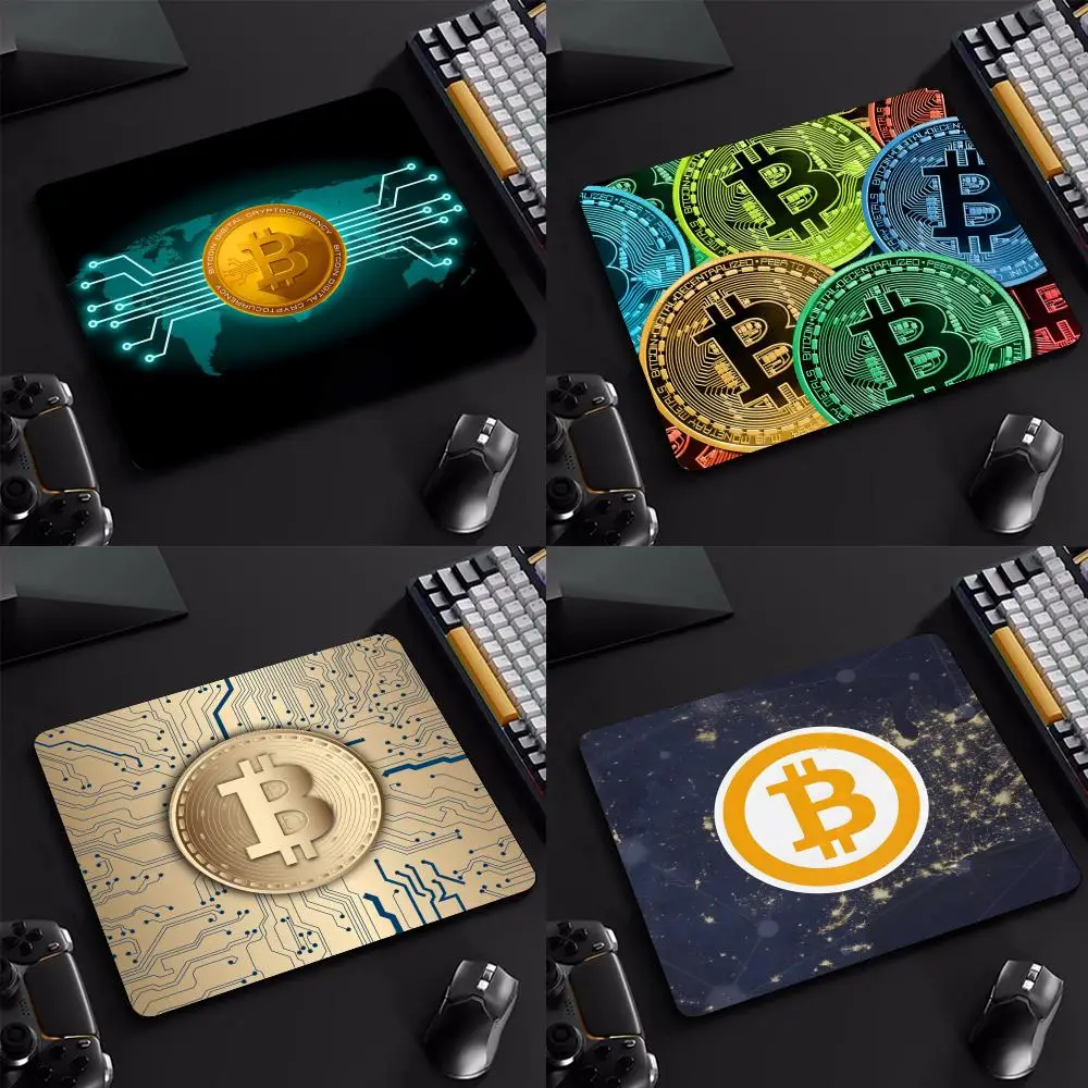 I Love Accept B-Bitcoin Mouse Pad Cartoon rubber Small mouse pad desktop computer office keyboard e-sports ROGs game mouse pad