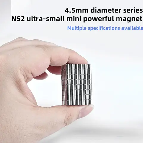 10 개/몫 N52 고강도 카운터 싱크 자석, 직경 4.5mm.