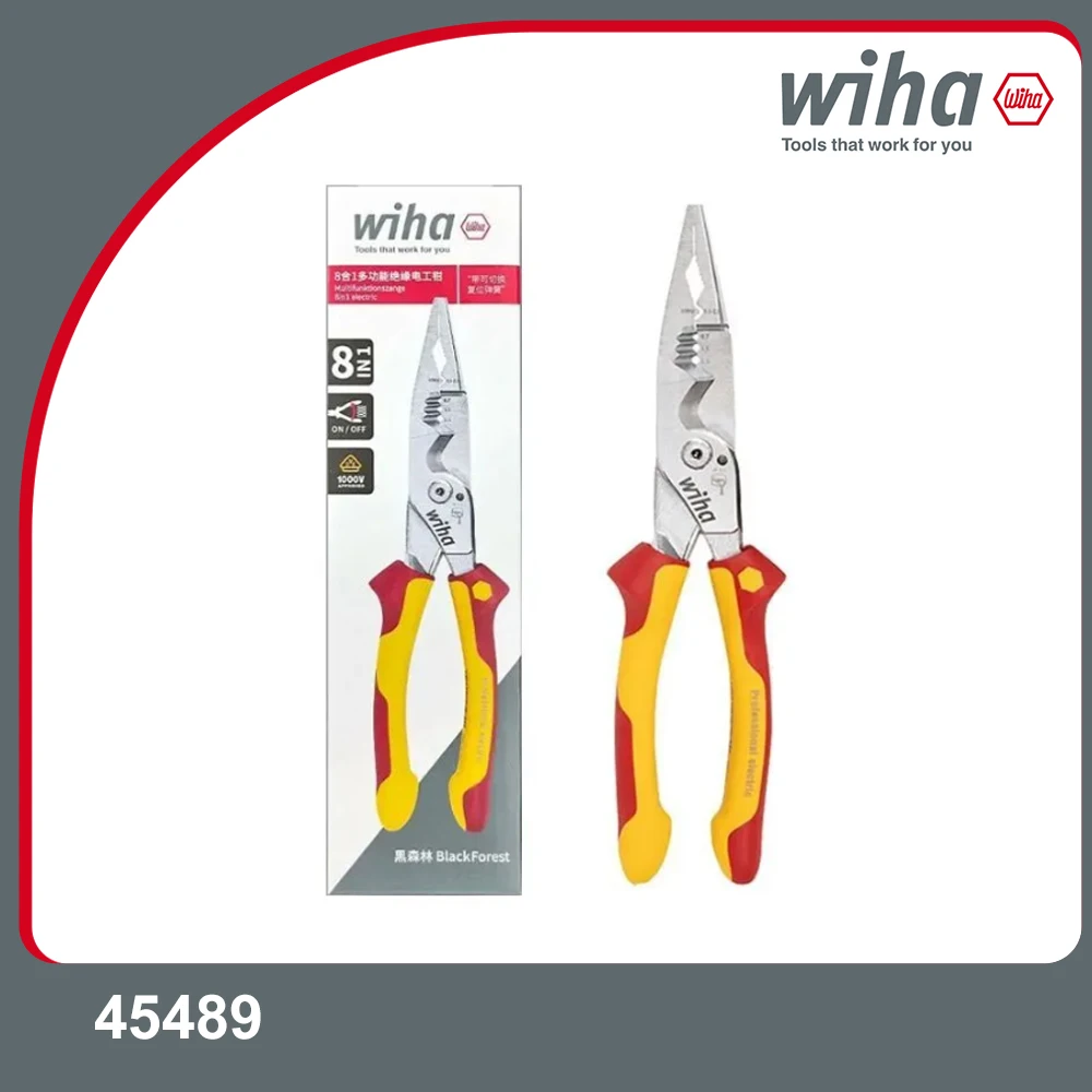 Wiha Germany Weihan Electrician's Pliers 8-in-1 Wire Cutters Imported VDE Insulation Pliers 45489