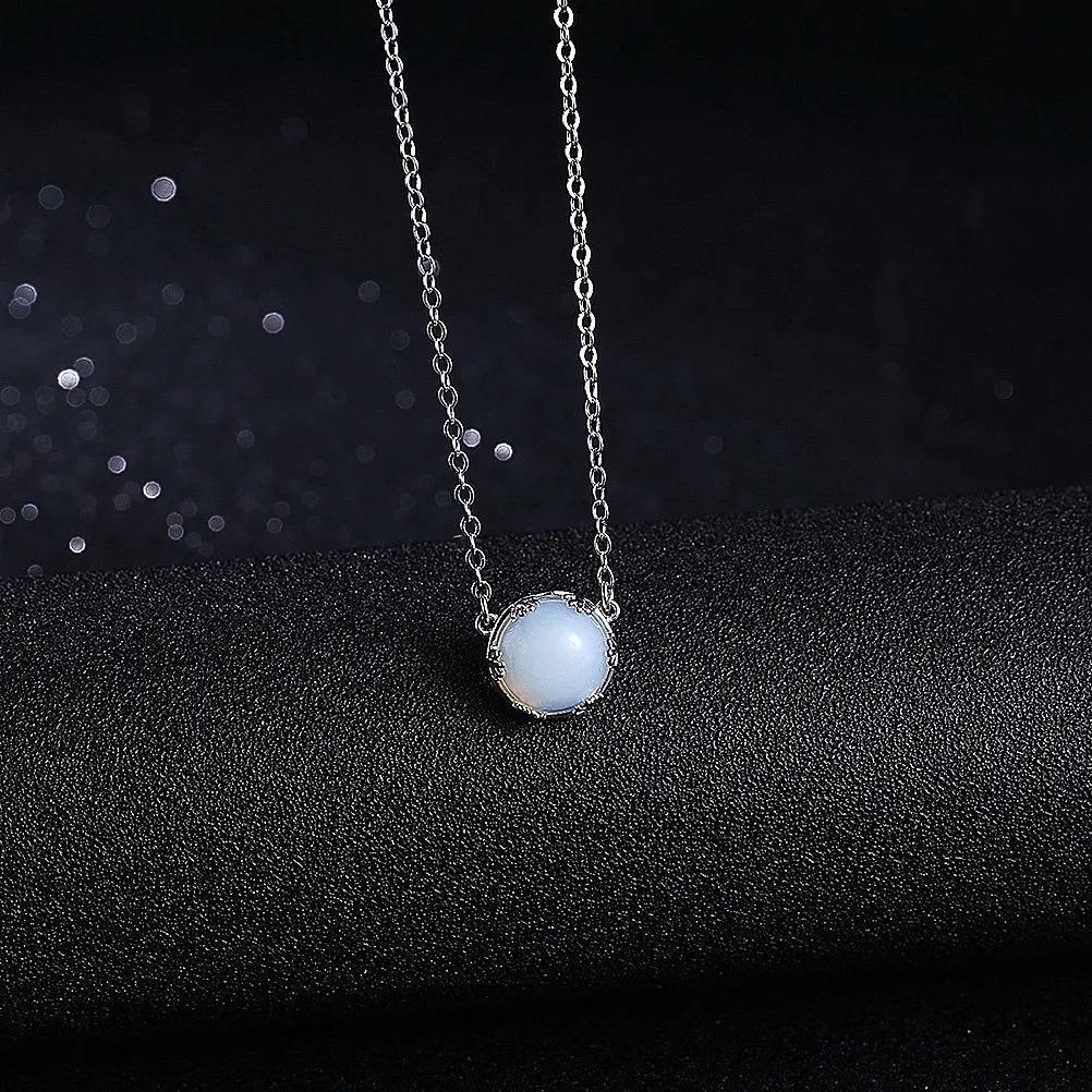 

1Pcs Moonstone Necklace Fashion Elegant Sweater Jewelry Pendant Gift for Women Dinner Party Wedding Birthday