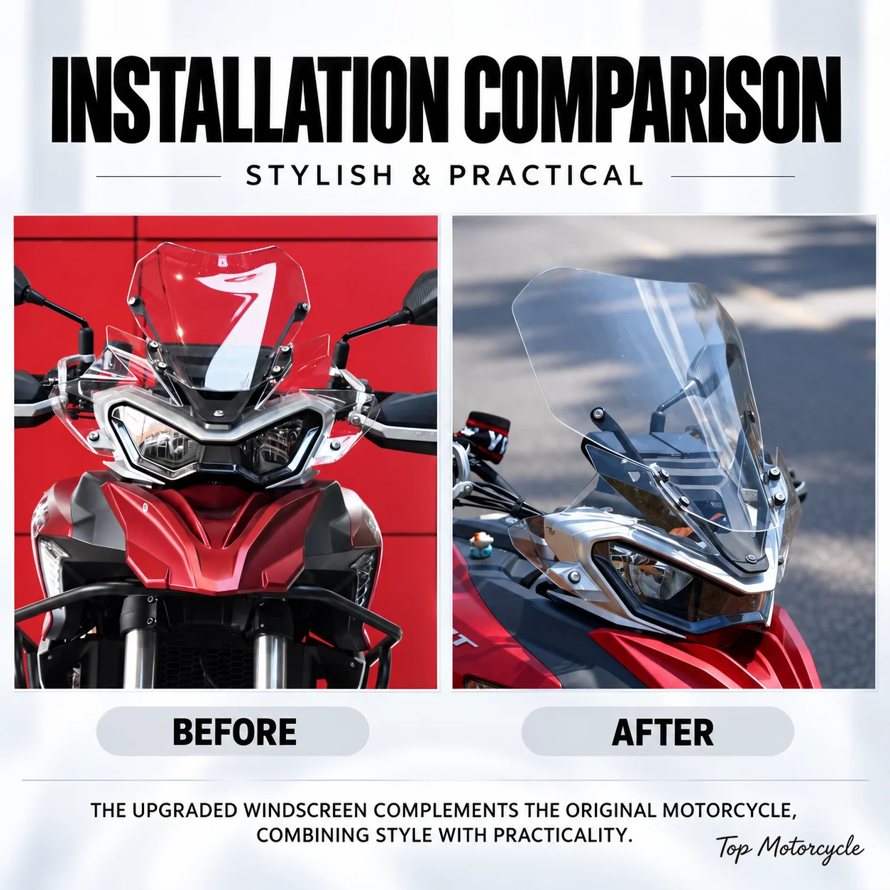 Motorcycle Windscreen Windshield Wind Deflector for QJMOTOR SRT800X SRT800 SRT750X SRT750 QJ750-7A QJ800 Touring Accessories