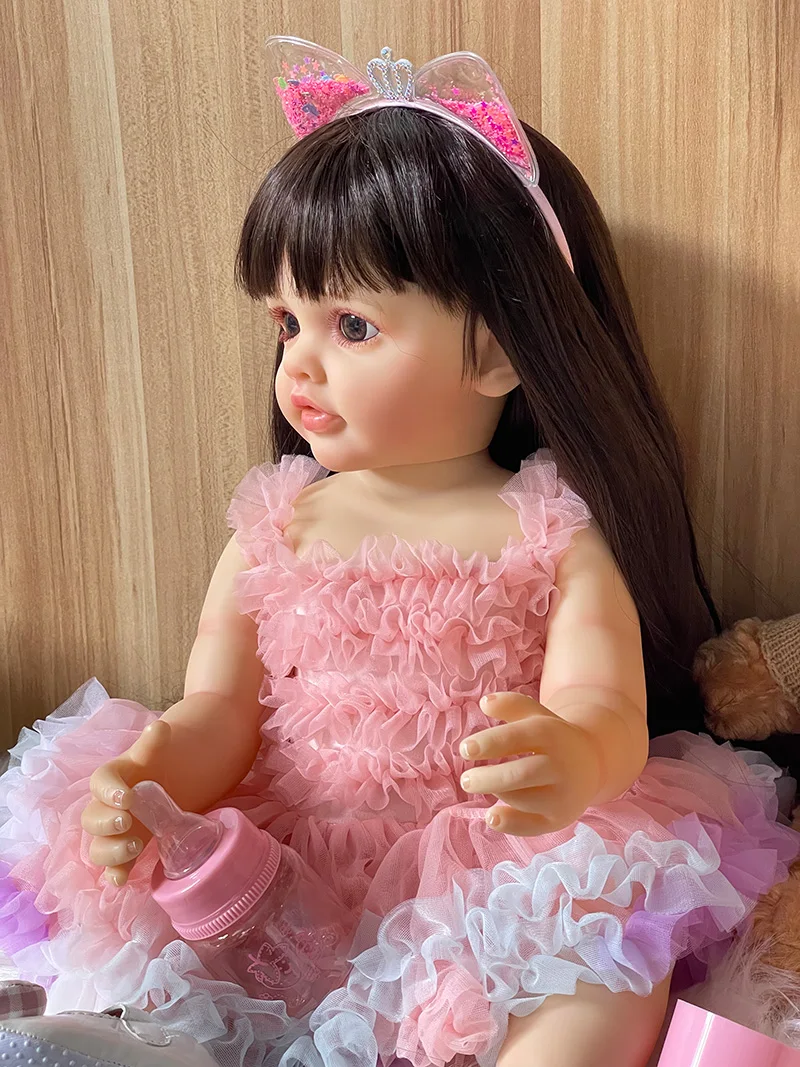 Cokela 22 cale/55 cm Lalka Reborn Noworodek Miękka Lalka Reborn Skóra 3D z Widocznymi Żyłkami Ręcznie Robiona Lalka Modowa