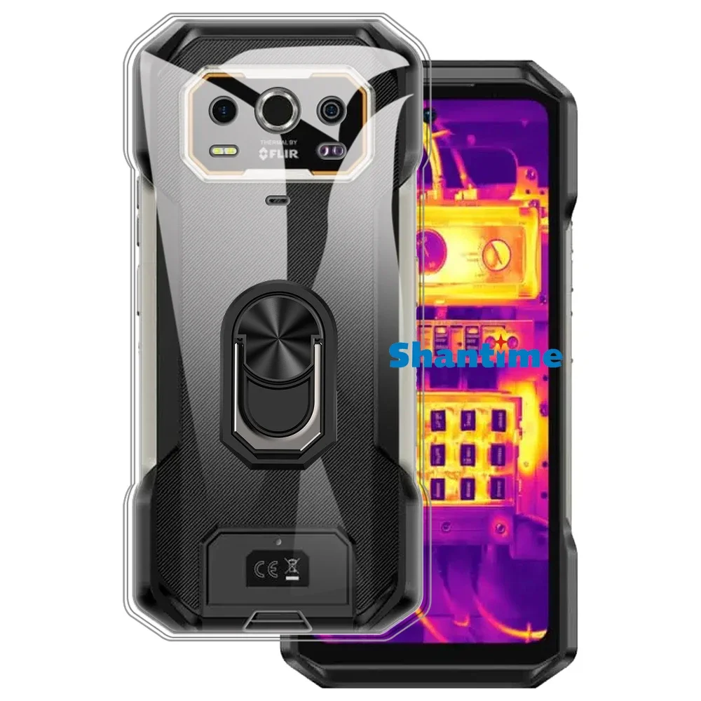 Luxury Shockproof Ring Holder For Ulefone Armor 27T Pro Case Soft Silicone TPU Protective Holder Cover For Ulefone Armor 27 Pro