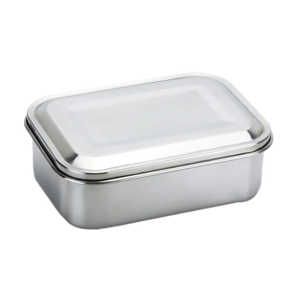 

Stainless Steel Lunch Box 800 ML Square Food Container Metal Non-toxic Portable Easy Wash Outdoor Picnic Camp Student
