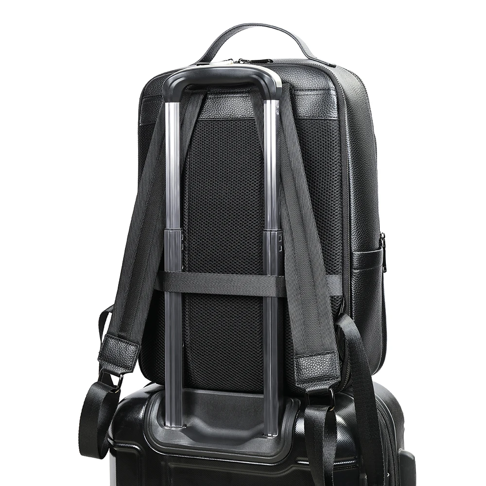 WESTAL Men\'s Geniune Leather Backpack Business Computer Backpack 15inch Laptop Backpack Travelling School Bags 2293