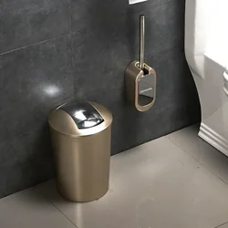 Nordic Trash Can Waste Bins Golde Paper Holder Paper Roll Holder Toilet Paper Box Wall-mounted Toilet Brush Plastic Toilet Brush