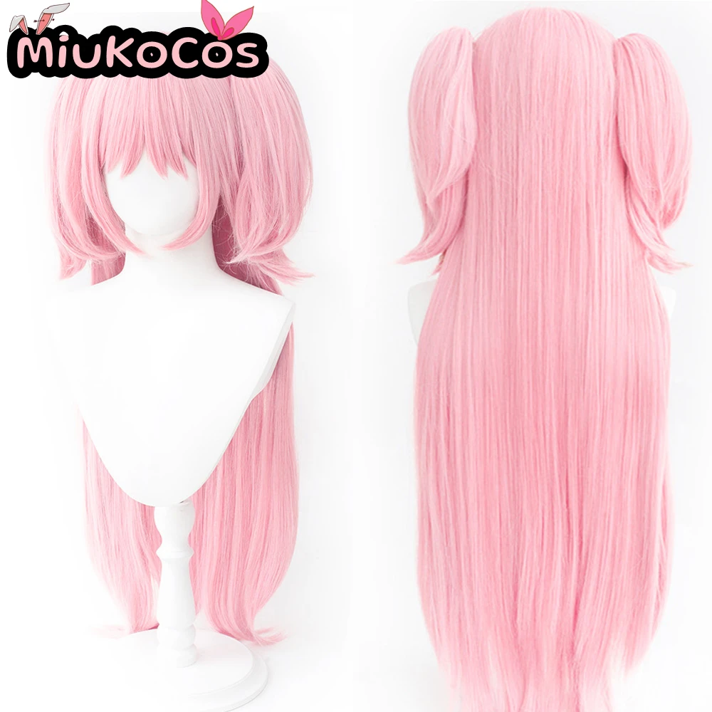 EN STOCK Madoka Kaname Cosplay perruque MiukoCosplay Anime Puella Magi Madoka Magica Cosplay couleur rose cheveux longs