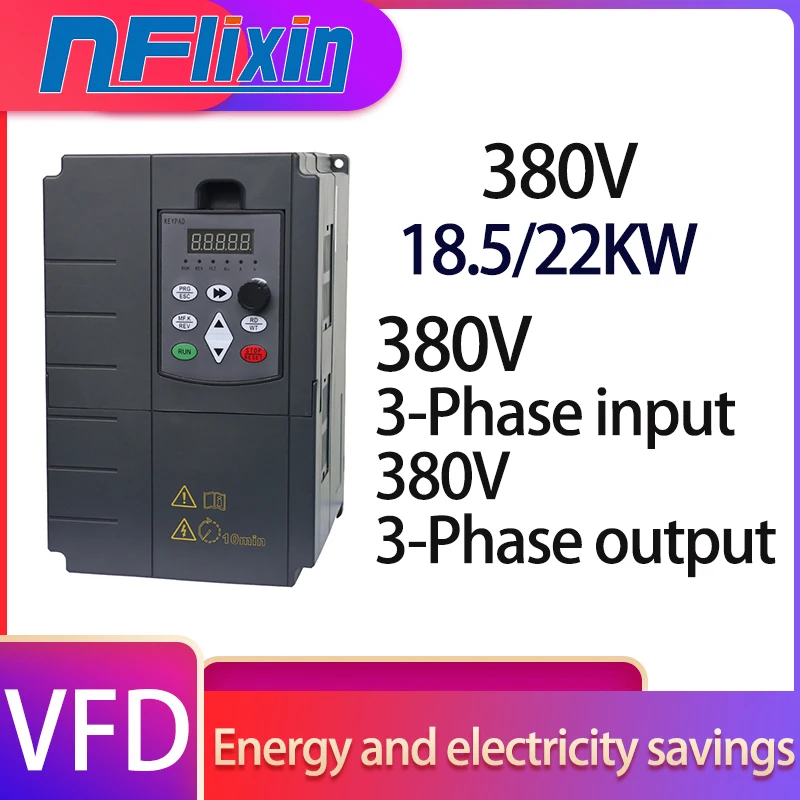 15/18.5/22/30kw VFD Ac drive 380v High-power frequency converter 3phase frequency inverter for motor speed controller