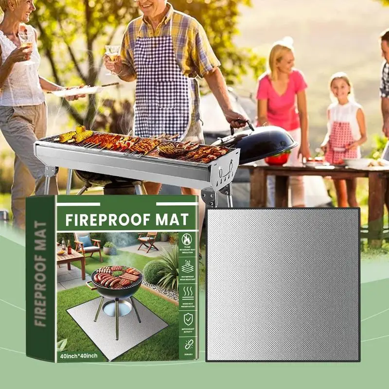 Grill Floor Mat Fireproof Protective Mat For Grill Under Grill Mat Under Grill Floor Mats To Protect Deck Waterproof Mat For