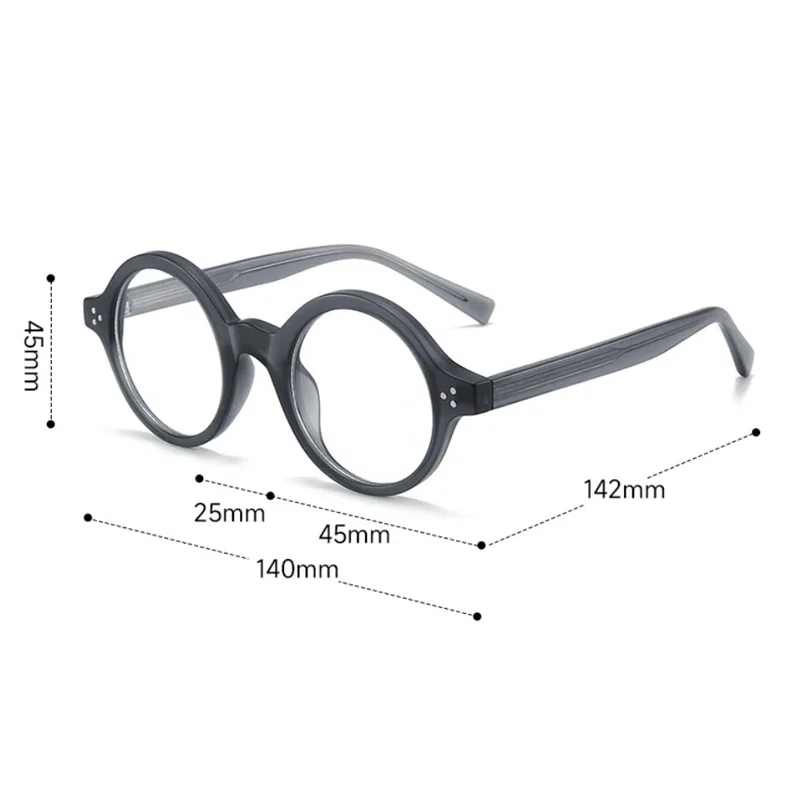 EYORA Round Anti-Reflection Reading Glasses Anti Blue Light Myopia Eyewear Photochromic Progressive Eyewear Prescription Lens