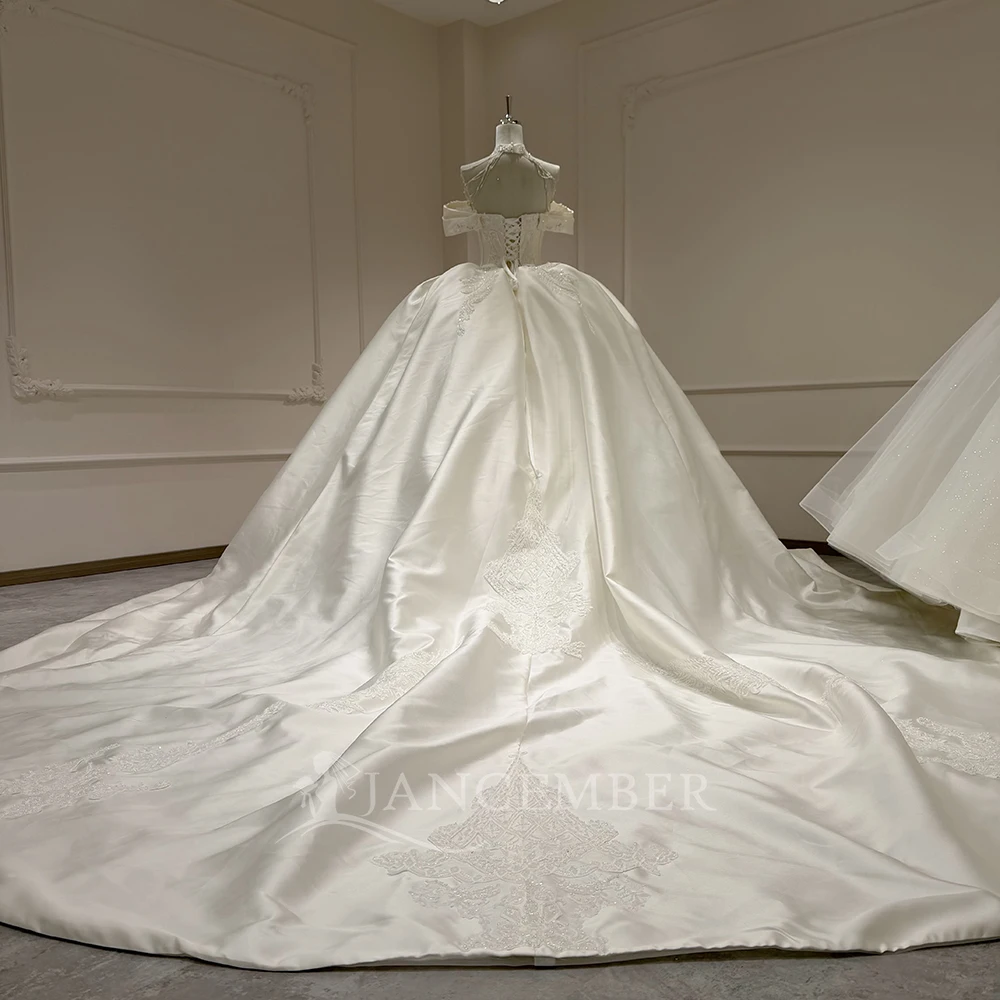 Customized Strapless Sleeveless Ball Gown Wedding Dresses Backless Bridal Gown vestidos de novia Removable Sleeves Beading