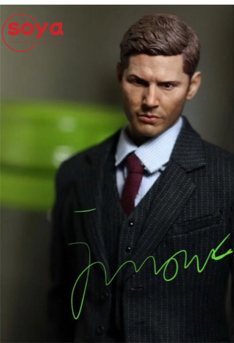 Escala 1/6, cabeza esculpida de Dean Winchester, modelo tallado apto para muñecas de cuerpo de figura de acción de soldado masculino de 12"