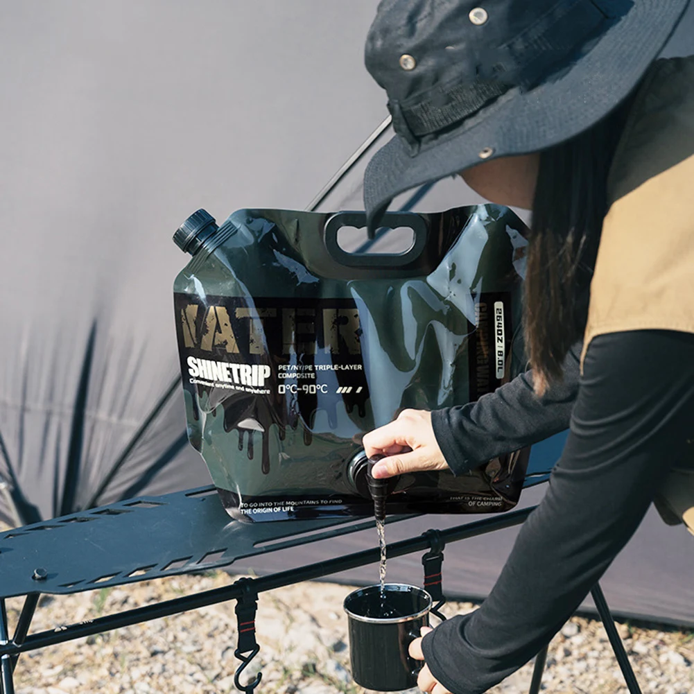 2 قطعة 8L حقيبة حاوية المياه القابلة للطي مع حنفية التخييم تخزين المياه الناقل إبريق للتخييم التنزه الظهر في حالات الطوارئ #1