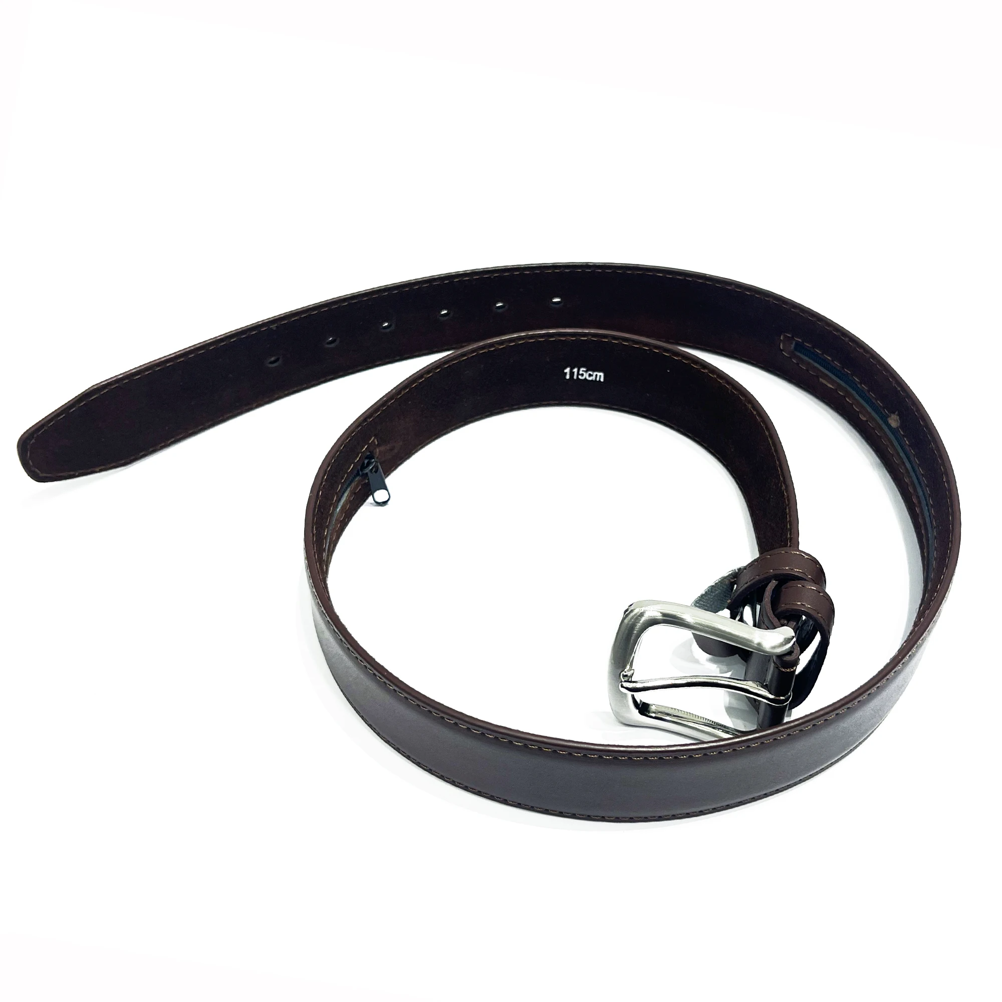 Diversion Safe PU Leather Men Belt With Anti-Theft Hidden Money Bag Invisible Wallet