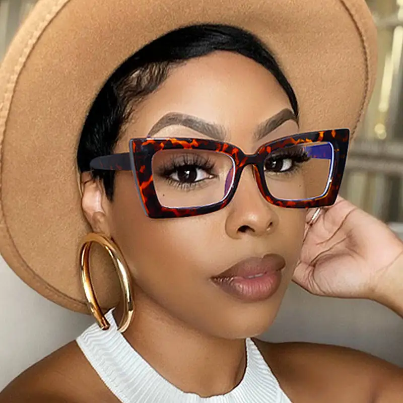 1pc Square Anti Blue Light Blocking Computer Women Eye Glasses Frame image 3